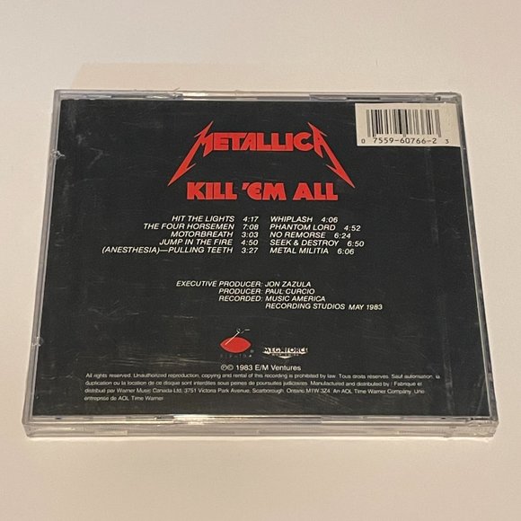 Metallica Kill 'em All CD Sealed (Digitally Remaster Edition 2000's) - Picture 2 of 2